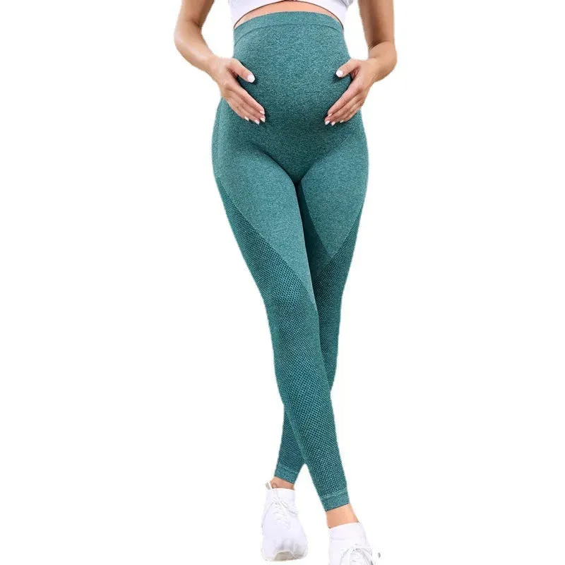 Women's Maternity Over - Belly Full - Length Pregnancy Yoga Pants - Ideal for Workout & Active Wear