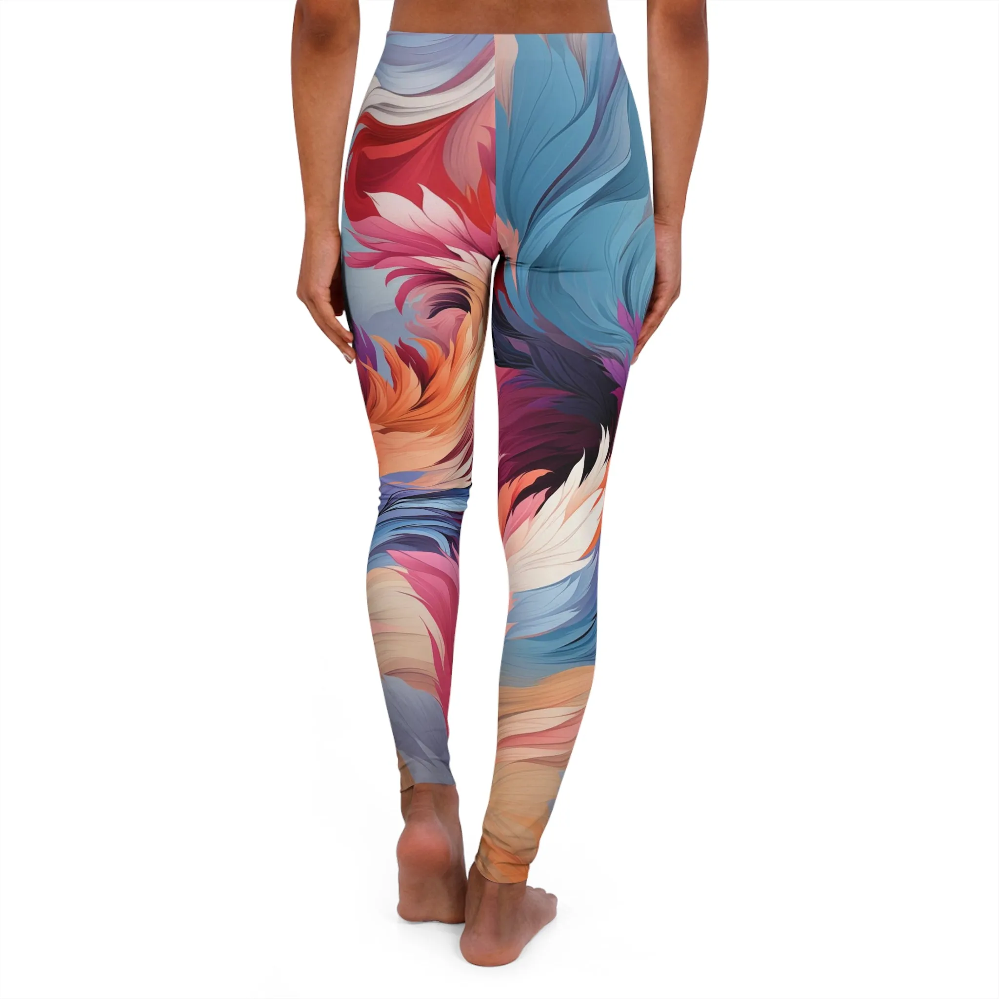 Women's Spandex Leggings - Bard Makarasana Retro Anime Abstract