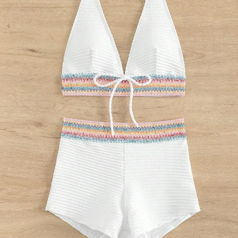 Women's Split High Waist Bikini Suit trending