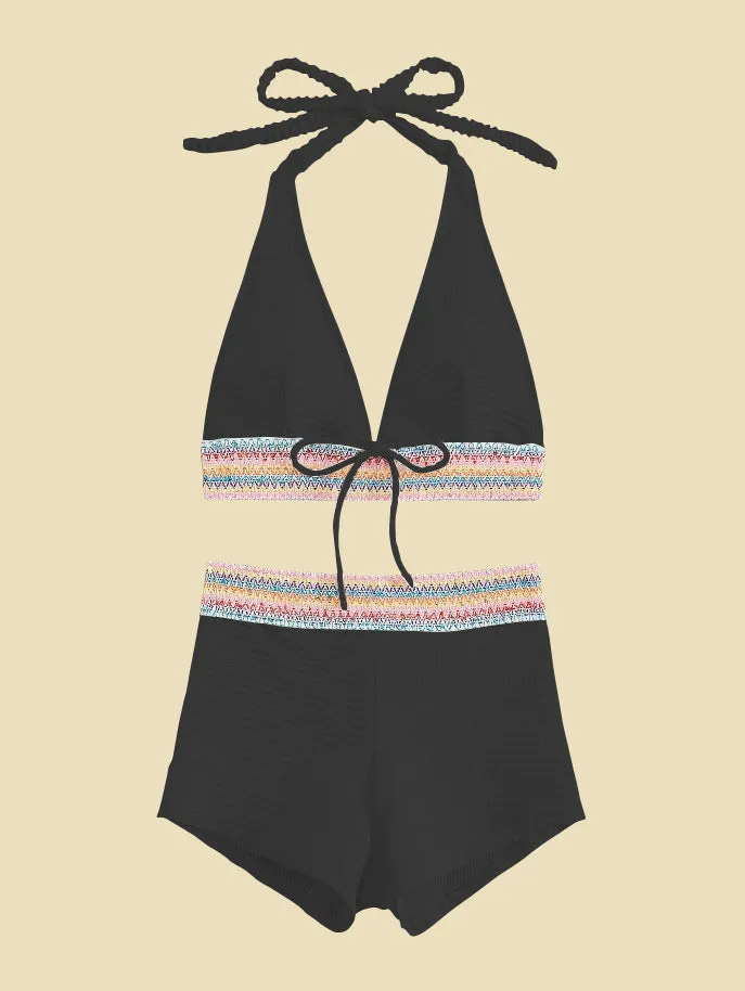 Women's Split High Waist Bikini Suit trending