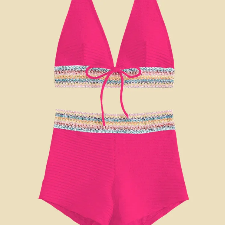 Women's Split High Waist Bikini Suit trending