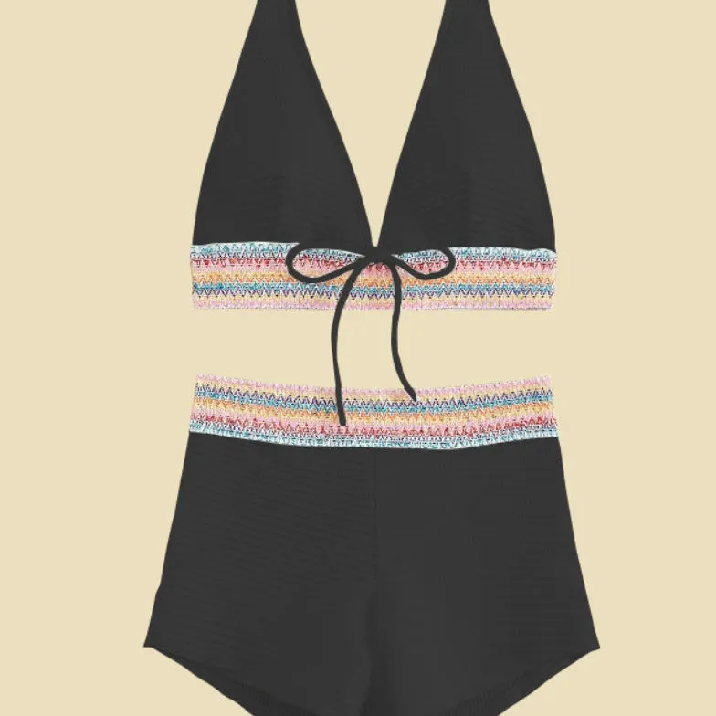 Women's Split High Waist Bikini Suit trending