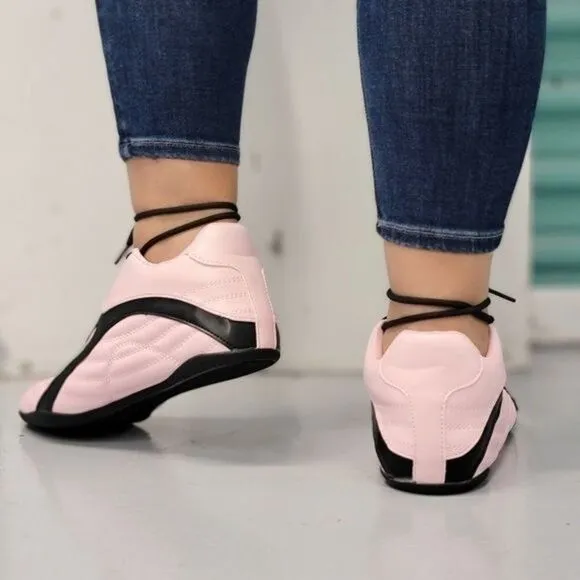 Women's Pink Low Top Sneakers