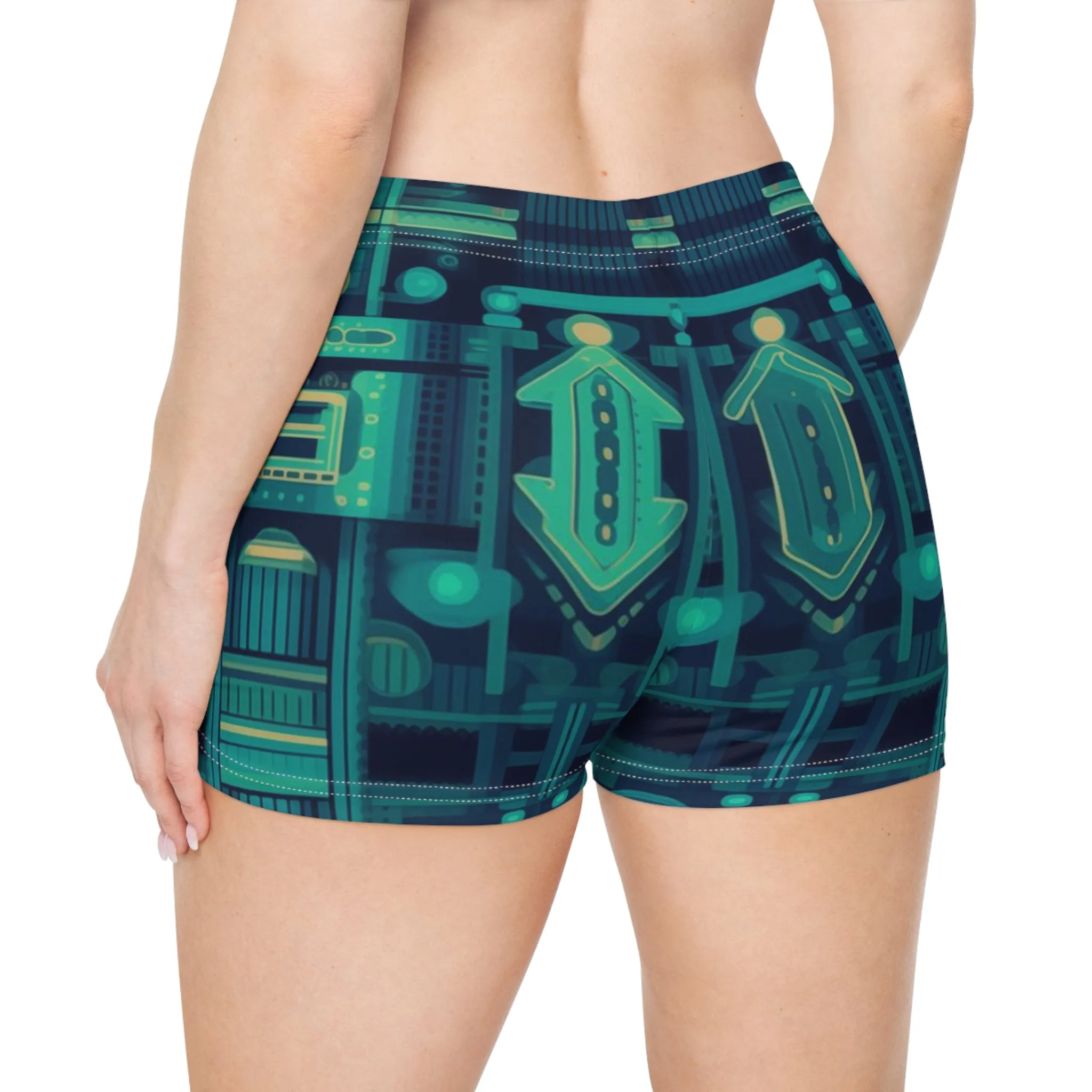 Workout Shorts - Annora Phalakasana Space Invader