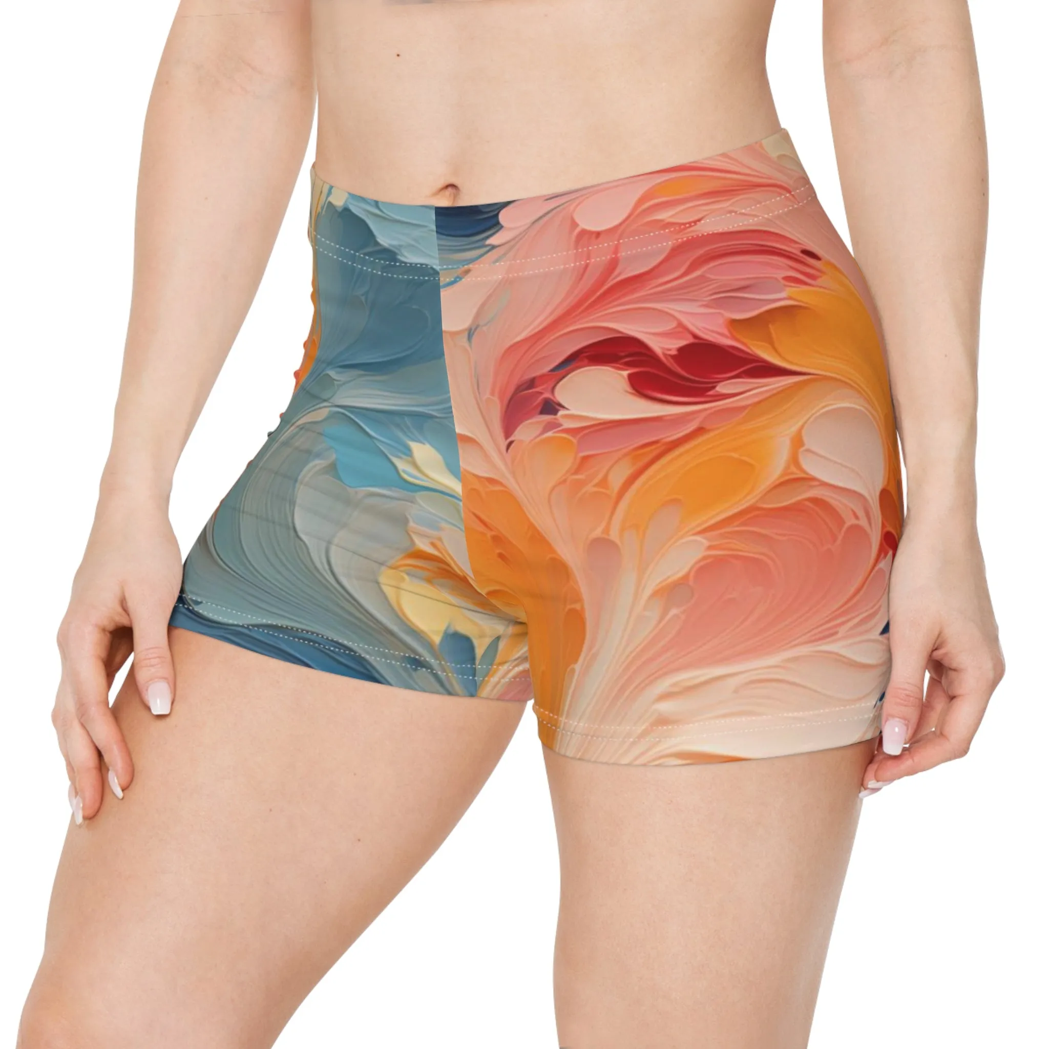 Workout Shorts - Bard Kinkaku-ji Watercolor