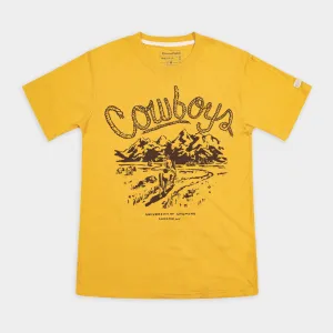 Wyoming Cowboys Lasso Vintage Illustration Tee