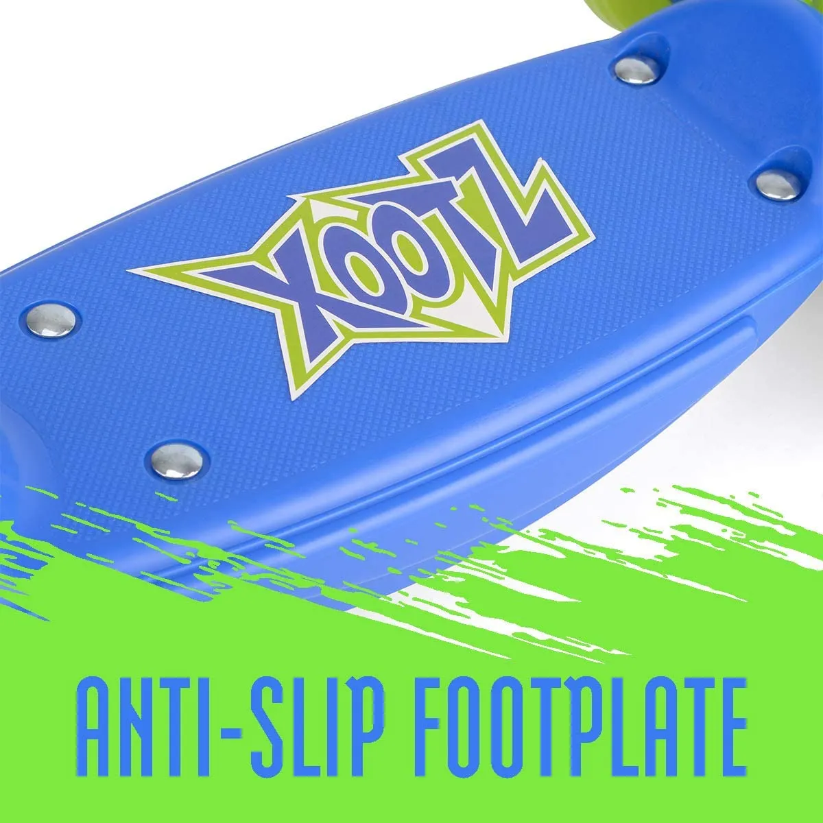 Xootz Kids Bubble Scooter, 3 Wheel Kick Scooter with Bubble Blower Blue/Green
