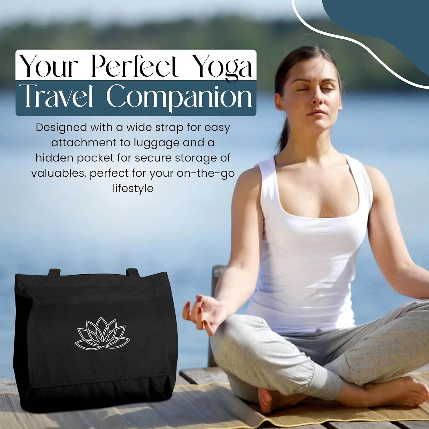 Yoga Mat Carrier - Women's Workout Bag - Gym Tote for Yoga Mat & Accessories