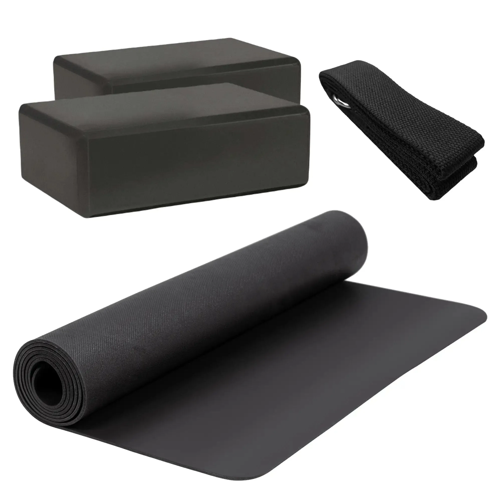 Yoga-Set (1x Yoga-Matte, 2x Block, 1x Strap)