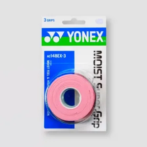 YONEX Moist Super Grip AC148EX Pastel Pink (3 Pack)
