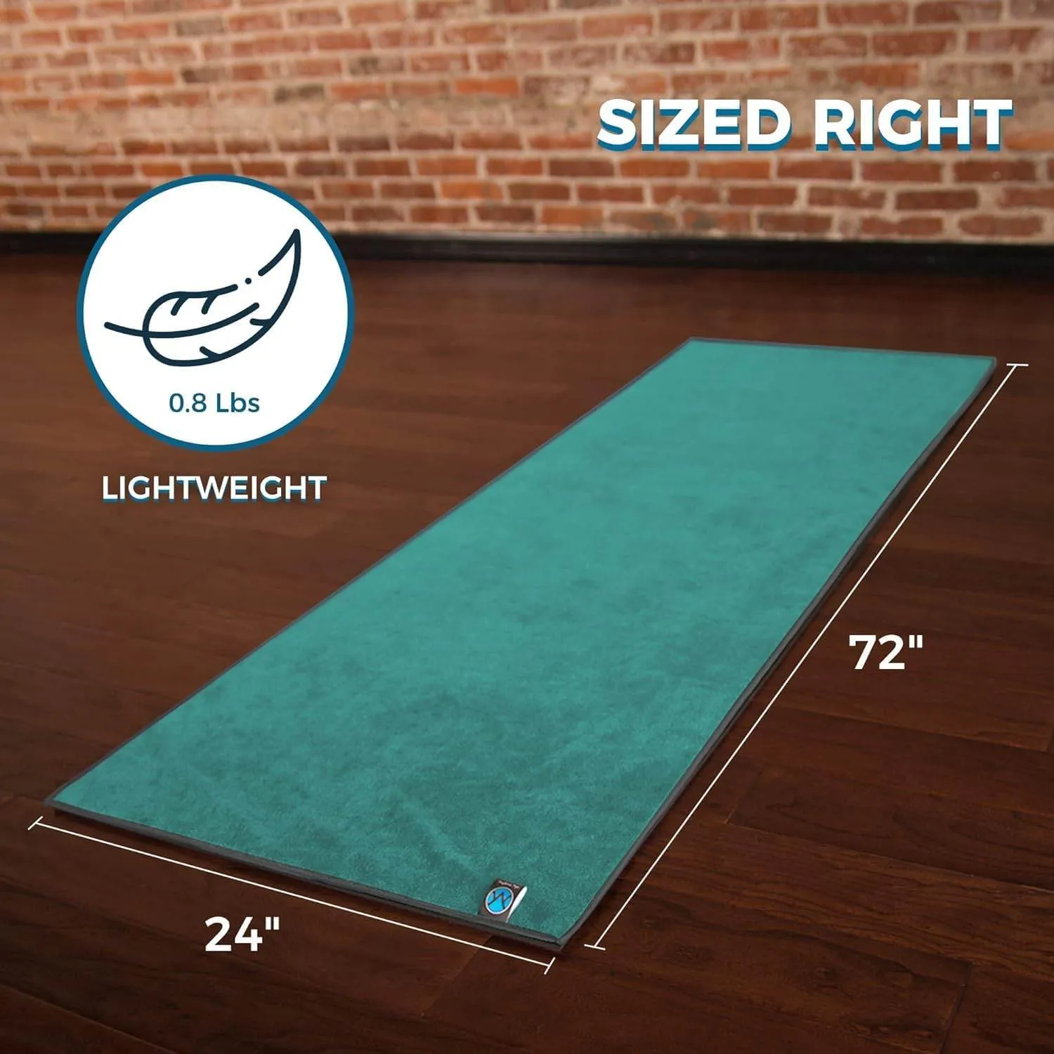 Youphoria Yoga Microfiber Non-Slip Towel - Hot Yoga Mat Towel for Enhanced Grip and Sweat Absorption